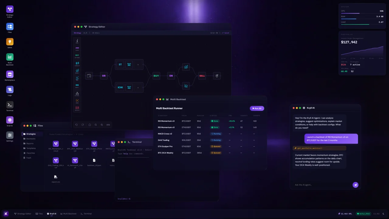 KryllOS Strategy Editor